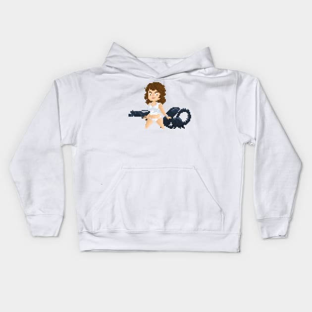 Alien & Ripley Kids Hoodie by YayPixel